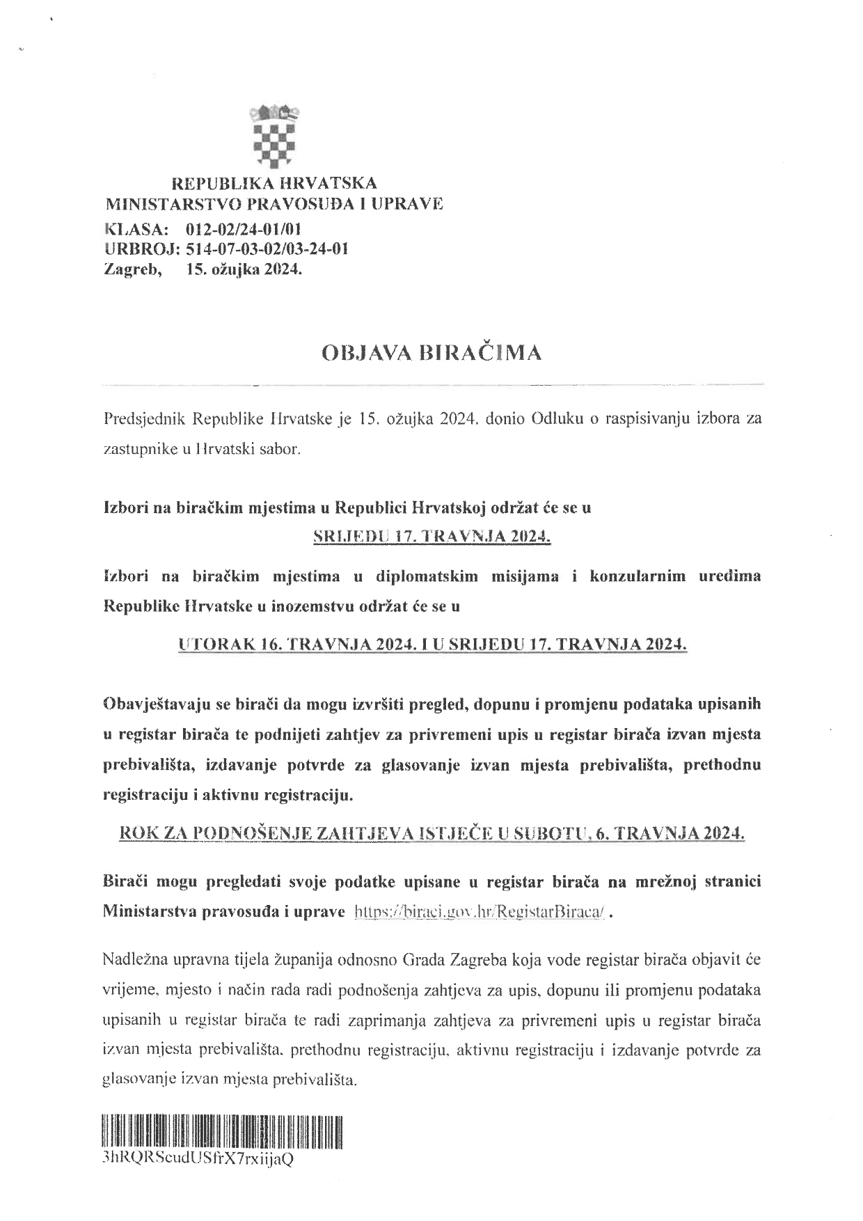 1. OBJAVA BIRACIMA IZBORI page 0001