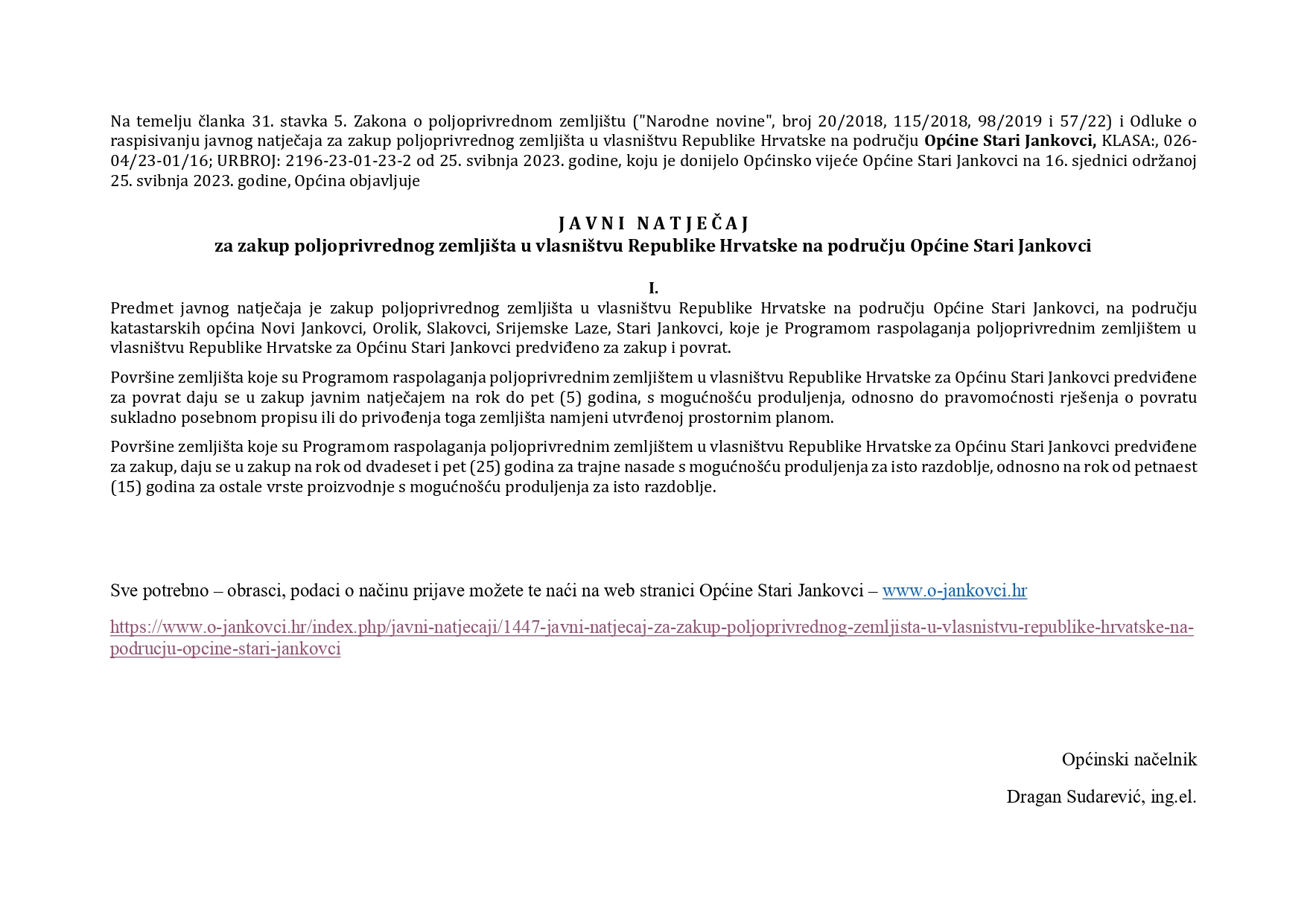 2 V6 Tekst javnog natjecaja za zakup poljoprivrednog zemljista u vlasnistvu RH1 page 0001