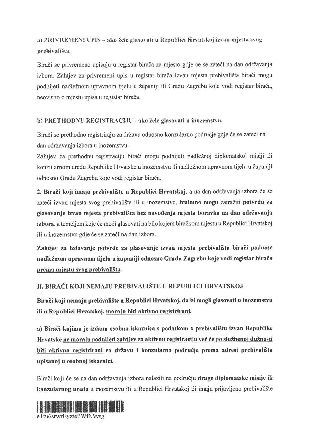 OBJAVA BIRAČIMA IZBORI ZA ČLANOVE EU PARLAMENTA page 0002